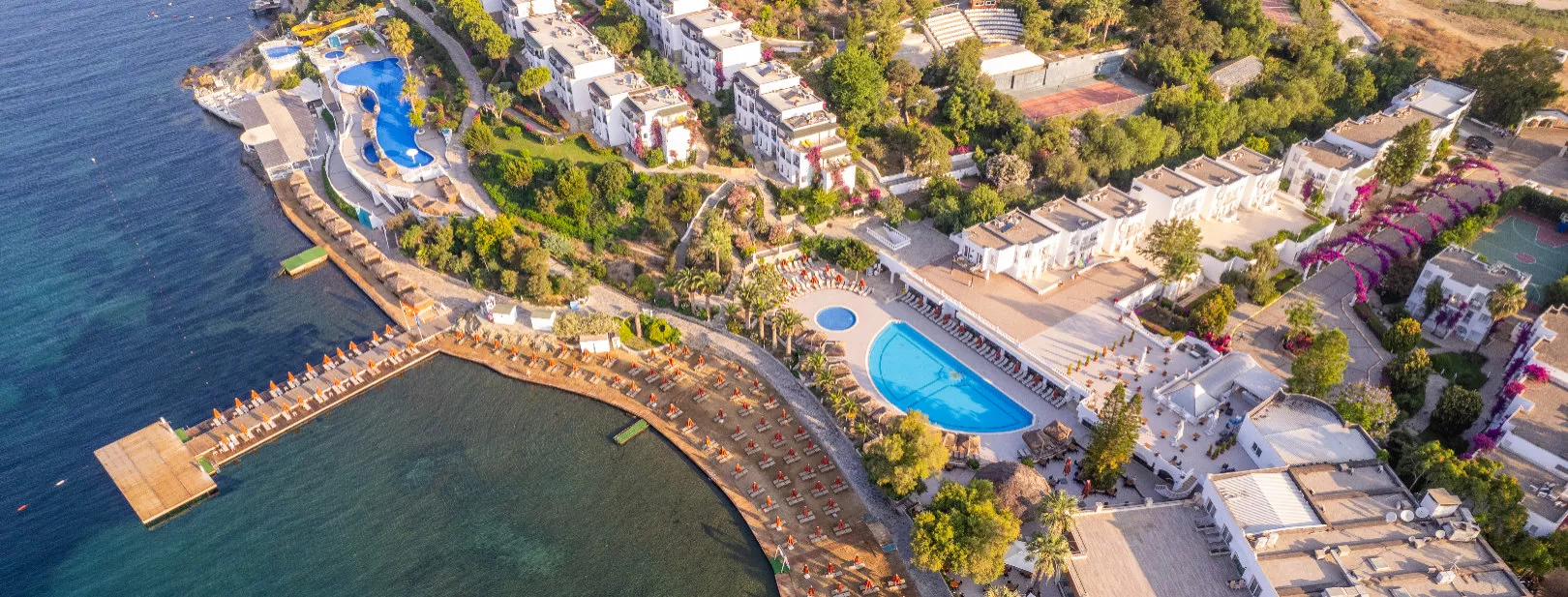 Vue de l’Hôtel Kadikale Resort  à Bodrum, Turquie
